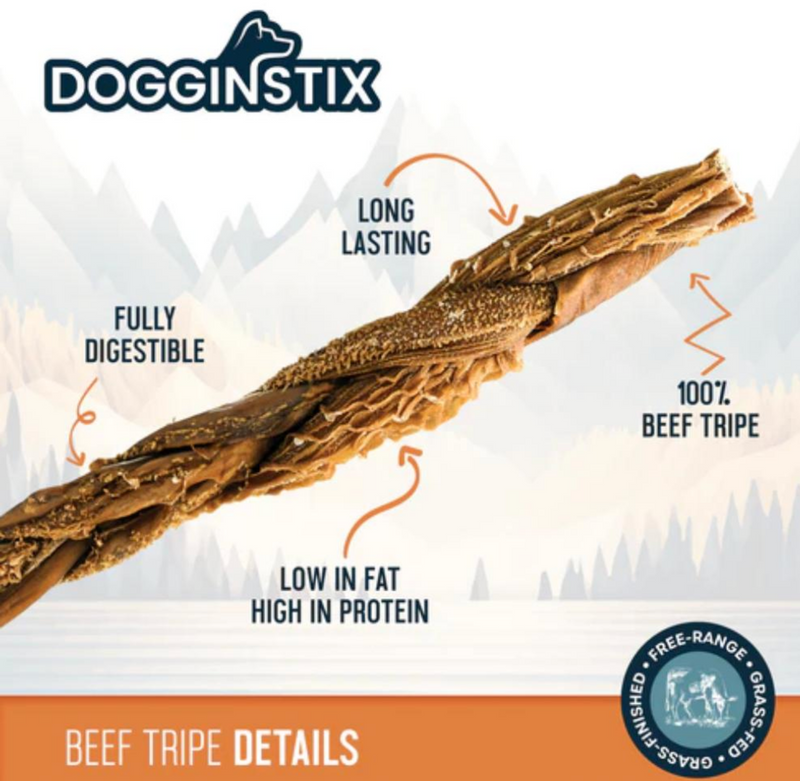 Load image into Gallery viewer, Dogginstix Braided Beef Tripe 12"