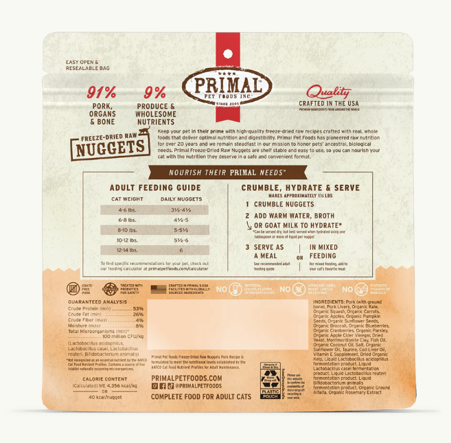 Load image into Gallery viewer, Primal Cat Freeze Dried Pork 14 oz