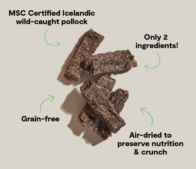 Load image into Gallery viewer, Open Farm Air-Dried Pollock & Blueberry Bars 4.1oz