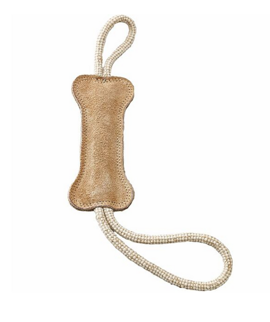 Spot Pet Dura-Fuse Leather Bone Tug 18
