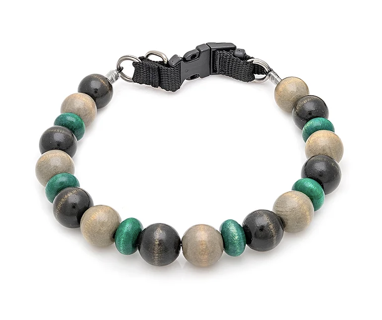 Load image into Gallery viewer, Furry Beads Collar 59 - Birch