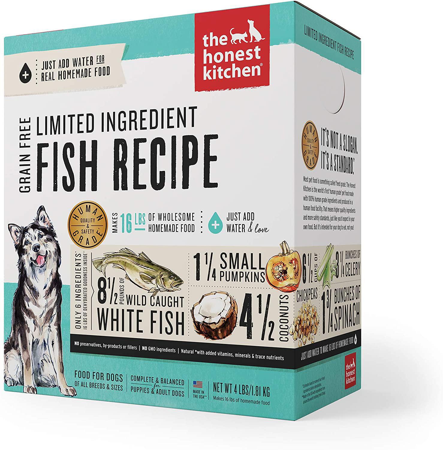 Honest Kitchen Grain Free LID Fish Coconut Dehydrated Discover