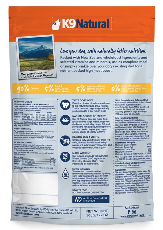 K9 Natural Chicken Feast - Discover Dogs Online