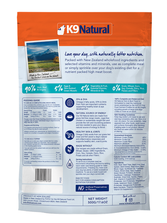 K9 Natural Beef & Hoki - Discover Dogs