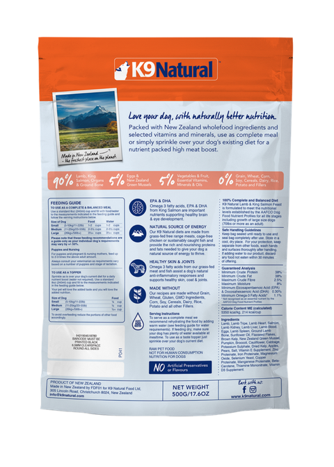K9 Natural Lamb & Salmon - Discover Dogs