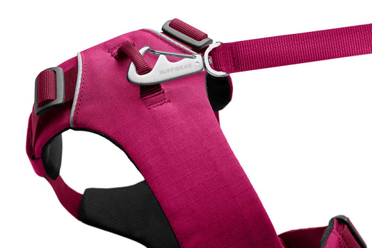 Ruffwear Front Range Harness Hibiscus Pink front clip - Discover Dogs Online