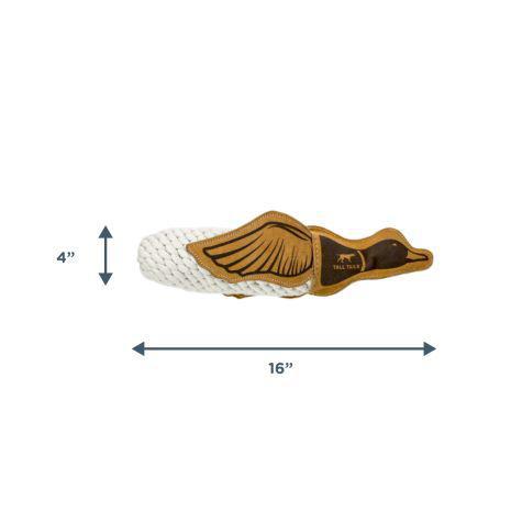 Load image into Gallery viewer, Tall Tails Leather & Rope Quacker Duck 16" - Discover Dogs