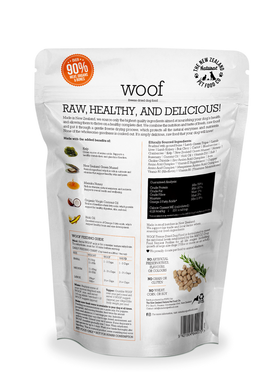 NZ Natural Woof Freeze-dried Wild Brushtail