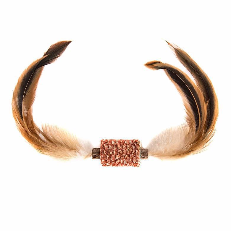 Load image into Gallery viewer, Natural Cat Toy Corn Feather Flywheel