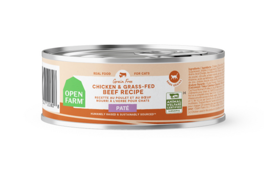 Open Farm Cat Harvest Chicken & Beef Pâté Can