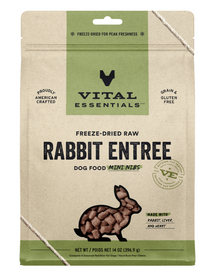 Vital Essentials Freeze Dried Rabbit Entree Mini Nibs 14 oz