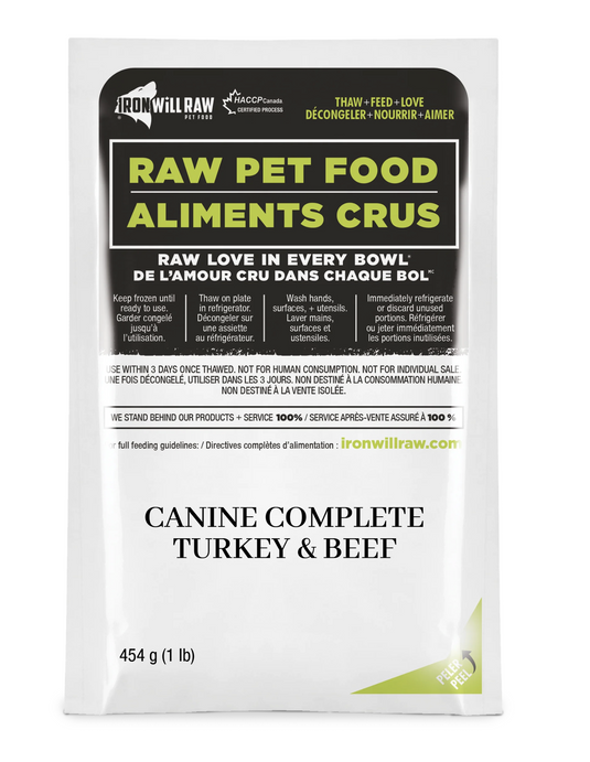 Iron Will Raw Canine Complete Turkey & Beef Dinner