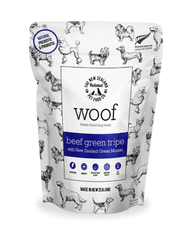 Load image into Gallery viewer, NZ Natural Woof Freeze-dried Beef Tripe with Green Mussel 50g
