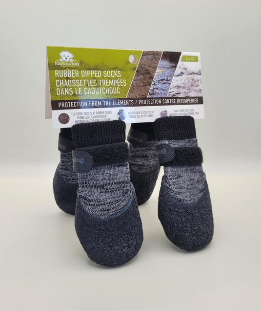 Foufou Heritage Rubber Dipped Socks Black