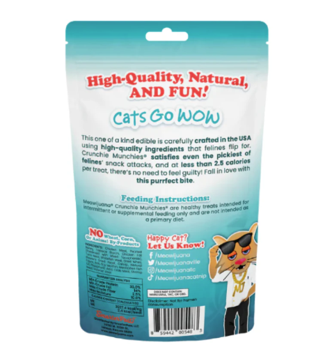 Meowijuana Crunchie Munchie Seafood Medley Treat 3 oz