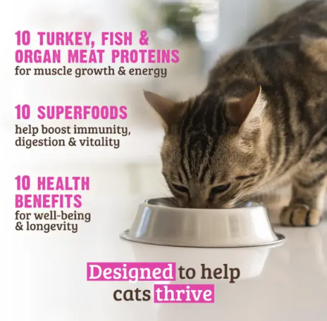 Load image into Gallery viewer, Rawz Cat 10+ Essentials Turkey, Salmon &amp; Dehydrated Whitefish Cat Food Recipe 1.59kg
