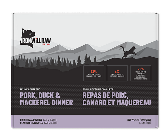 Iron Will Feline Complete Pork, Duck & Mackerel Dinner 3lb