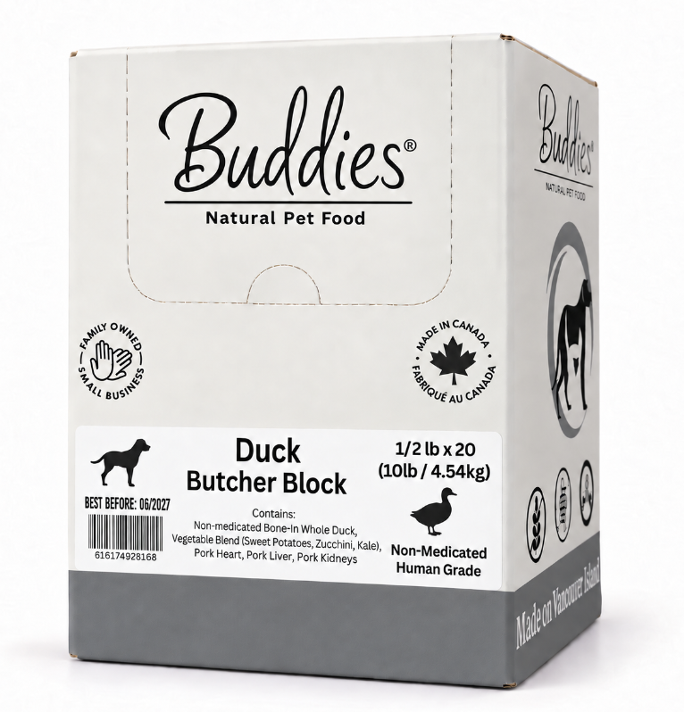 Load image into Gallery viewer, Buddies Dog Duck with Pork Butcher Block 10lb
