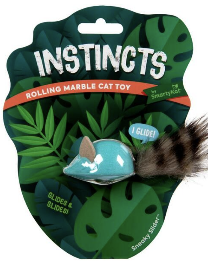 Load image into Gallery viewer, Instincts Rolling Marble Raccoon Cat Toy
