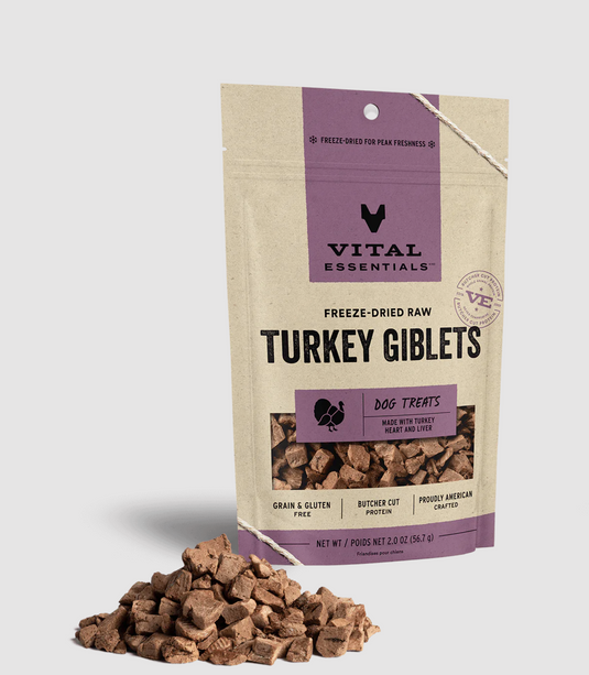 Vital Essentials Freeze-Dried Turkey Giblets 2.oz
