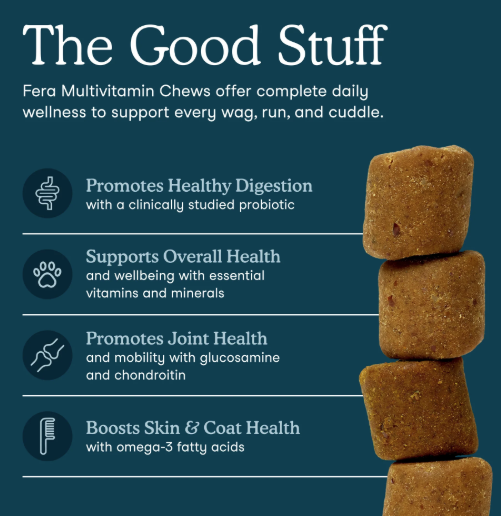 Fera Pet Organics Multivitamin Soft Chews for Dogs 90ct