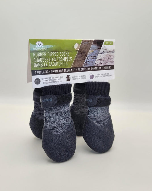 Foufou Heritage Rubber Dipped Socks Black