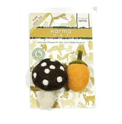 Load image into Gallery viewer, Dharma Dog Karma Cat Mushroom &amp; Acorn 2pk
