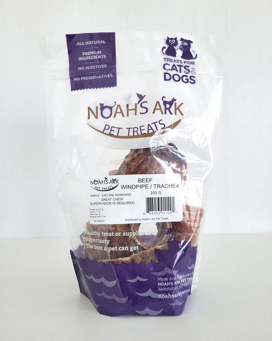 Noah's Ark Beef Windpipe Pack 200g - Discover Dogs
