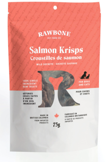 Rawbone Pet Food Co Salmon Krisps 75 g