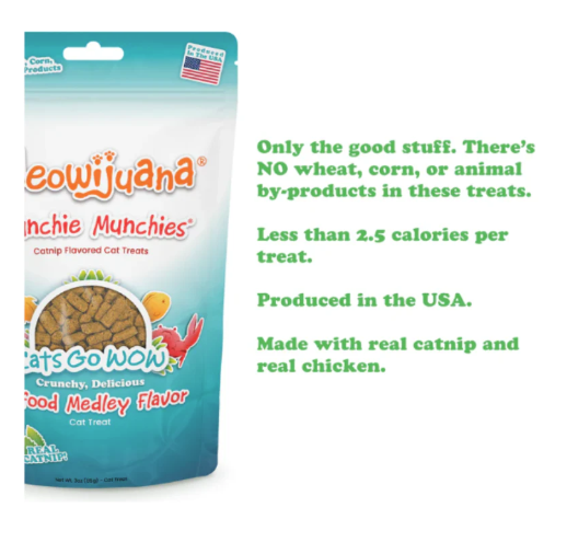 Load image into Gallery viewer, Meowijuana Crunchie Munchie Seafood Medley Treat 3 oz
