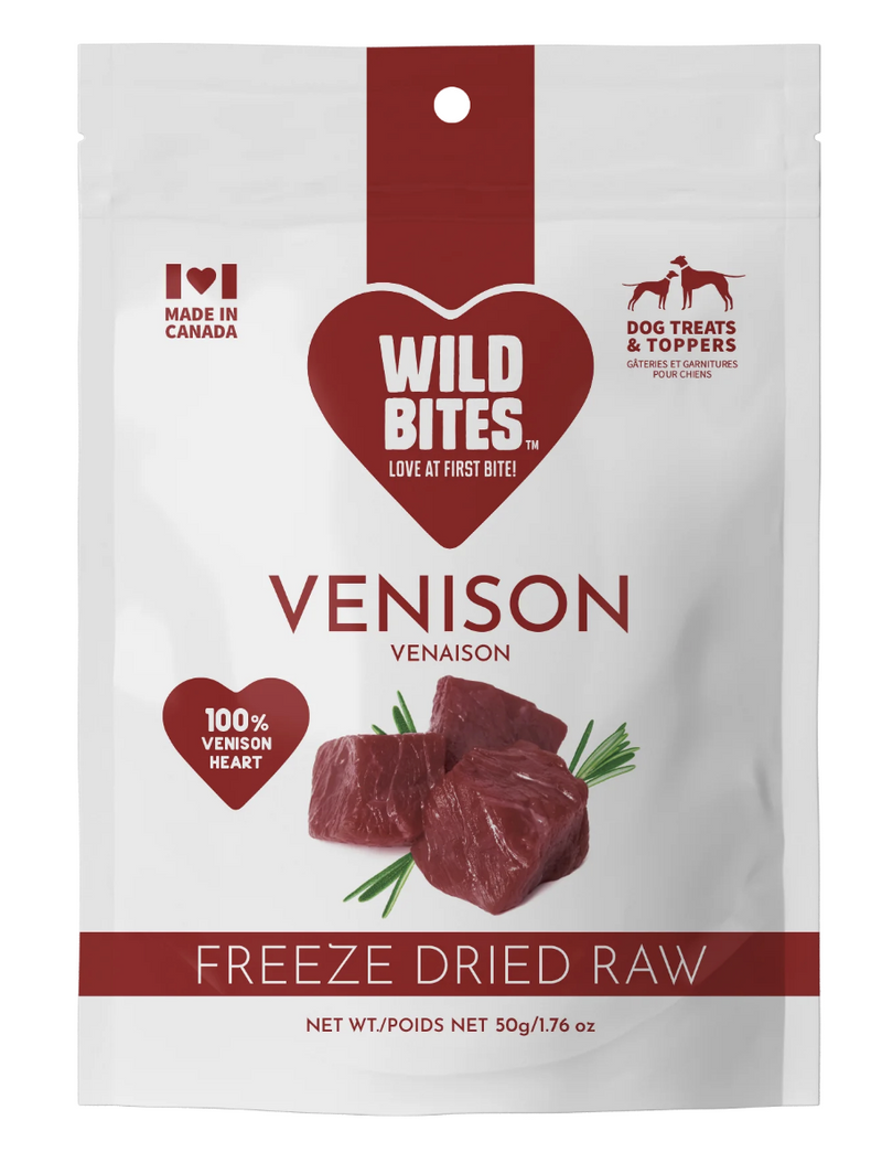 Load image into Gallery viewer, Wild Bites Freeze-dried Venison Heart 50g
