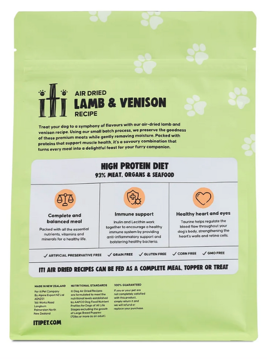 Iti Biti Air Dried Lamb & Venison for Dogs