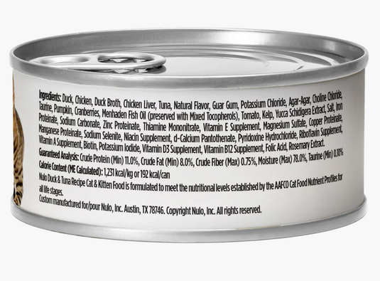 Nulo Cat Duck & Tuna Pate Can