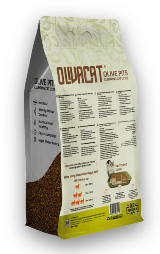 OLIVACAT Natural Olive Pit Litter 6kg