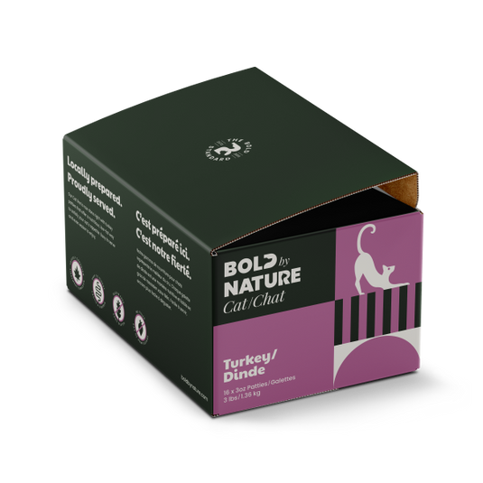 Bold By Nature Turkey Patties for Cats 3lb