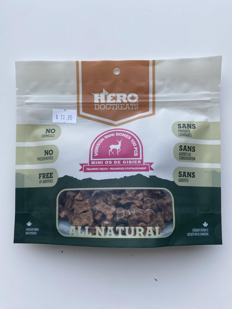 Load image into Gallery viewer, Hero Venison Mini Bones – 100 Pieces
