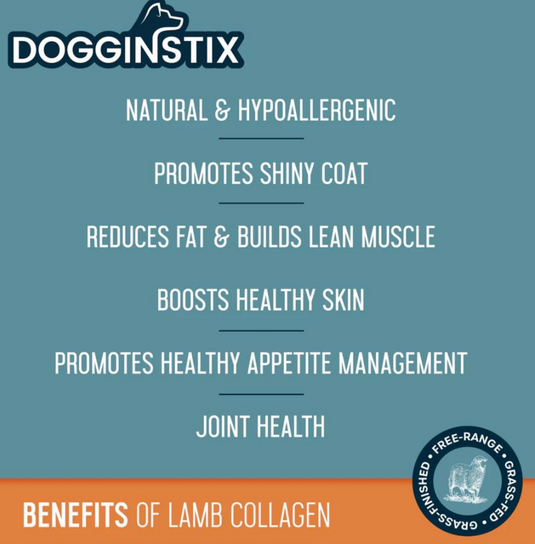 Dogginstix Braided Lamb Collagen Double Knots 15-17''