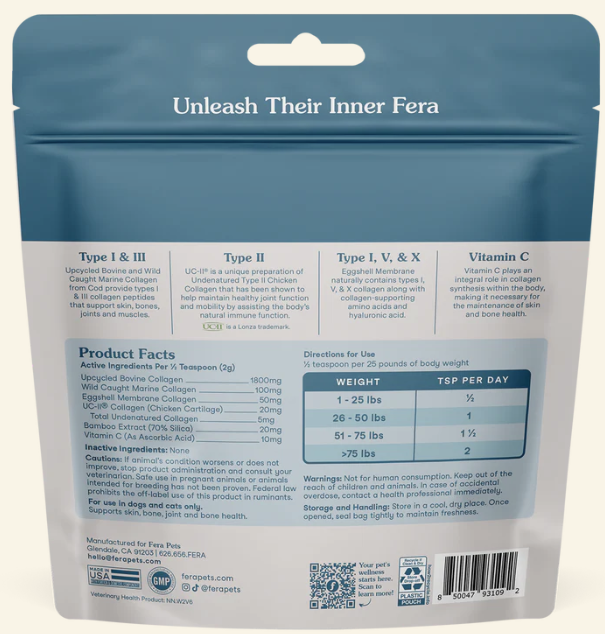 Load image into Gallery viewer, Fera Pet Organics Collagen Plus Topper for Dogs &amp; Cats 120g
