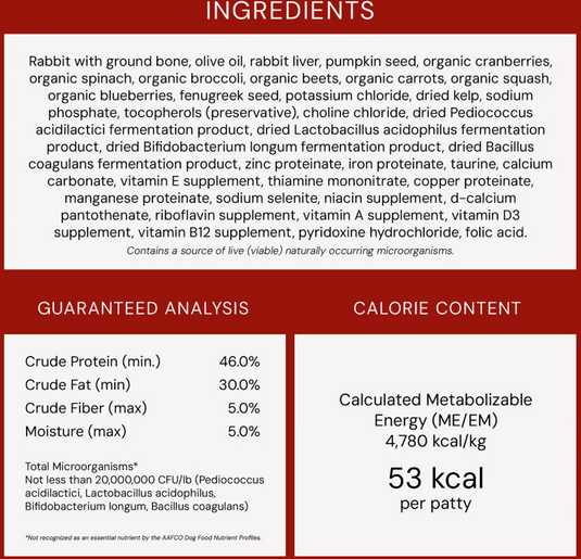 Stella & Chewy's Dog Freeze-Dried Absolutely Rabbit Patties 14 oz