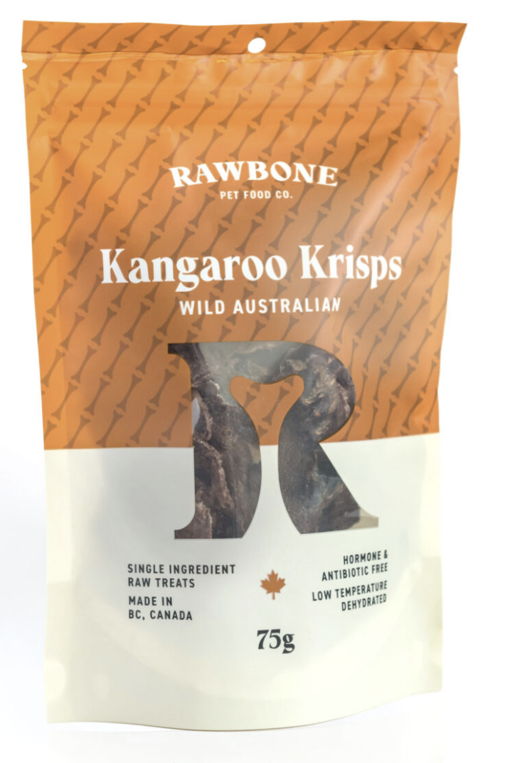 Load image into Gallery viewer, Rawbone Pet Food Co Wild Kangaroo Krisps 75g
