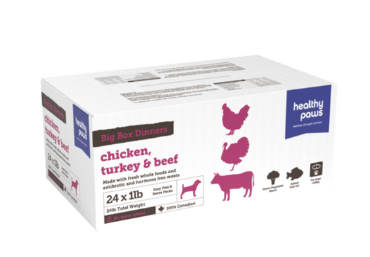 Healthy Paws Big Box Dinner VP Chicken/Turk/Beef