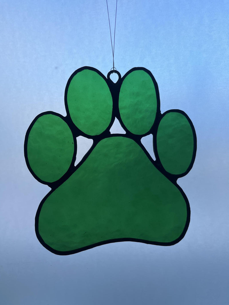 Load image into Gallery viewer, Stained Glass Paw Print
