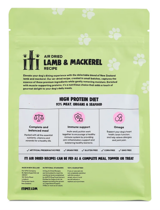 Iti Biti Air Dried Lamb & Mackerel for Dogs