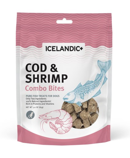 Icelandic+ Dog Combo Bites Cod & Shrimp 3 oz - Discover Dogs