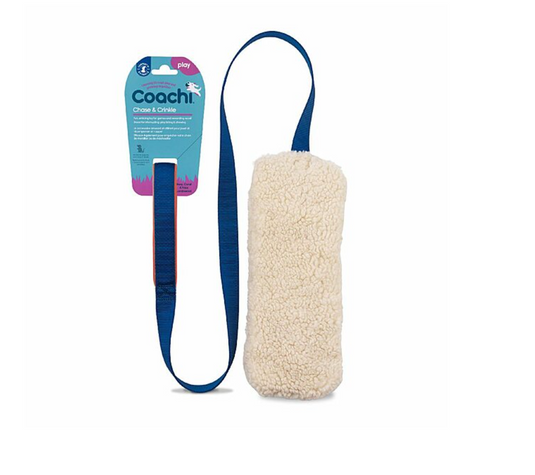 Coachi Play Chase & Crinkle with Faux Lambswool