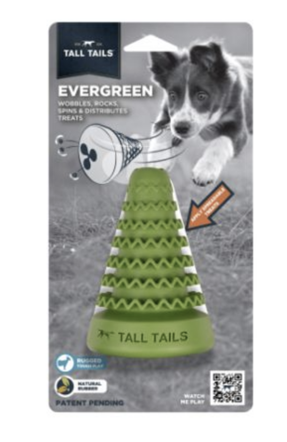 Load image into Gallery viewer, Tall Tails Natural Rubber Evergreen Toy
