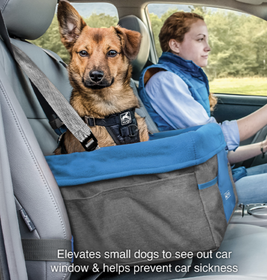 Kurgo Dog Heather Booster Seat Charcoal/Blue up to 30 lbs