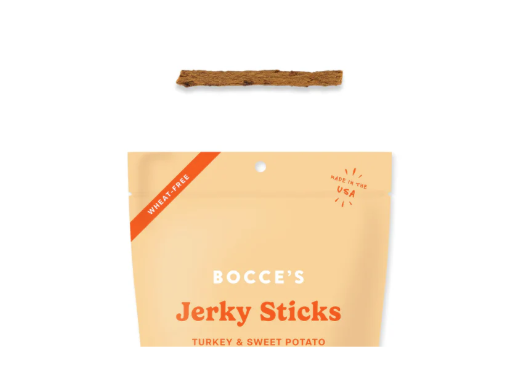 Bocce's Bakery Dog Jerky Sticks Turkey Grazers 4oz - Discover Dogs