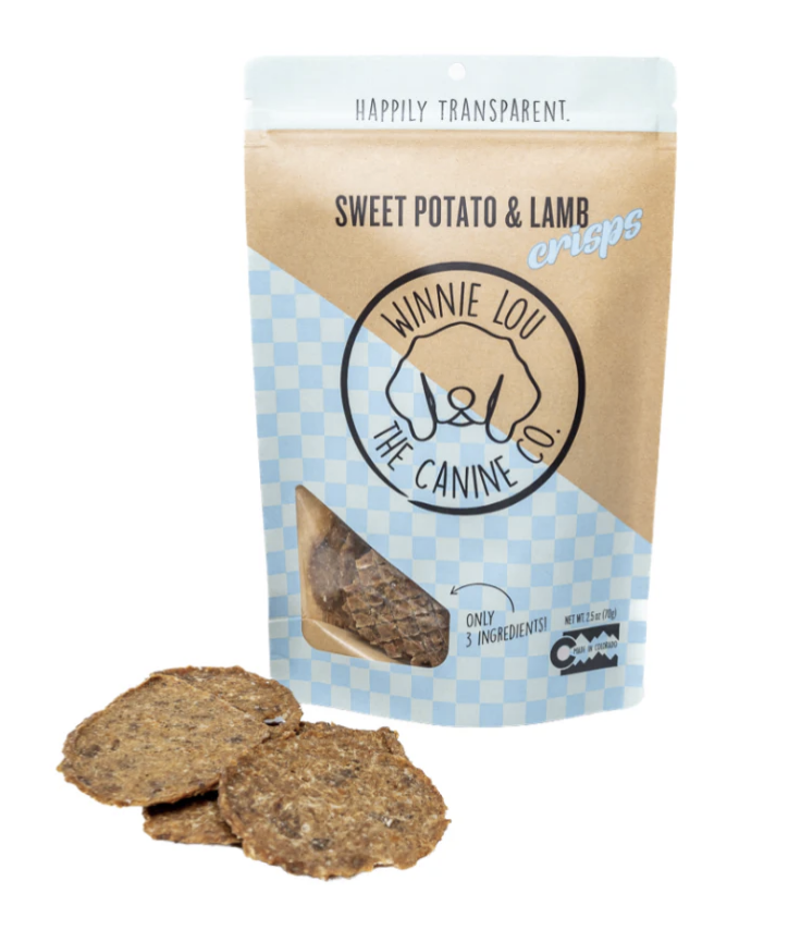 Load image into Gallery viewer, Winnie Lou Sweet Potato &amp; Lamb Crisps 2.5oz
