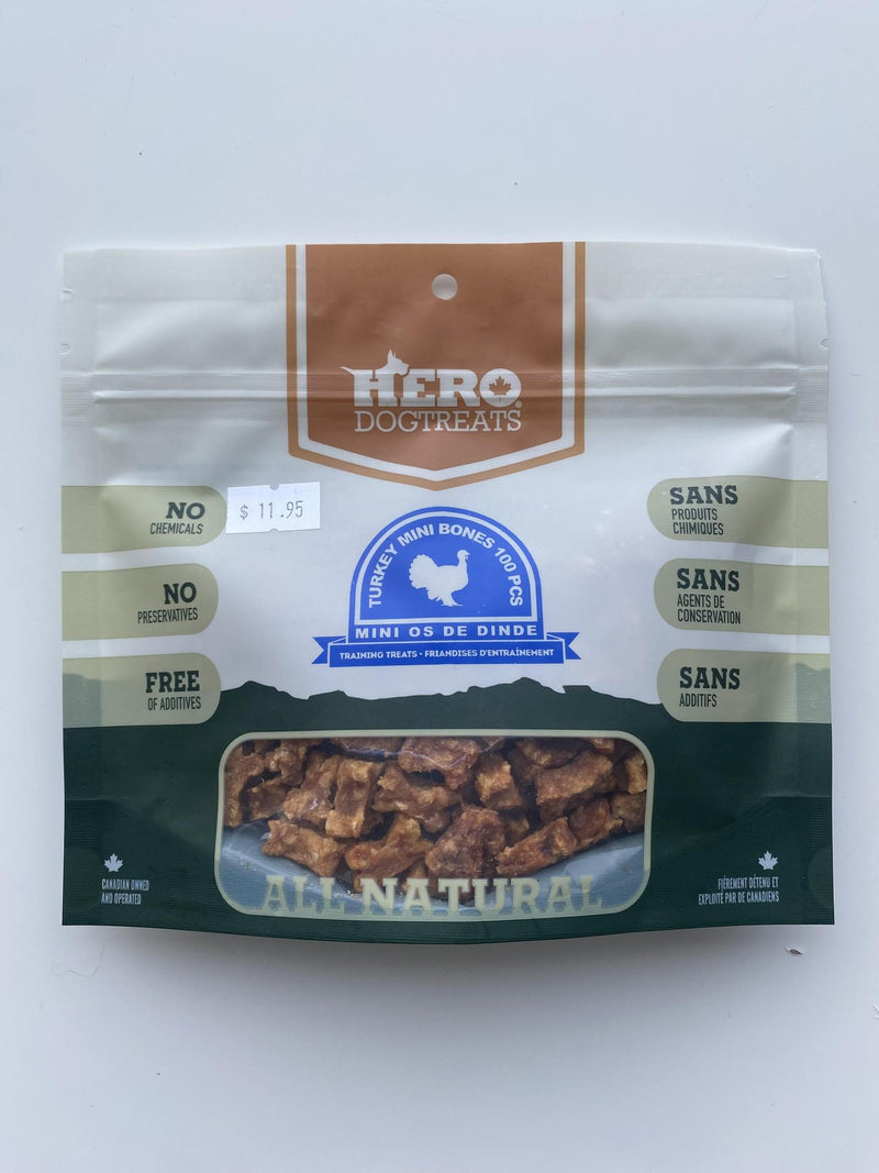 Load image into Gallery viewer, Hero Turkey Mini Bones – 100 Pieces
